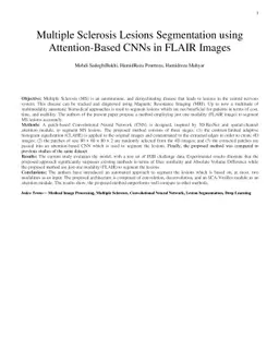 Multiple Sclerosis Lesions Segmentation using Attention-Based CNNs in
  FLAIR Images