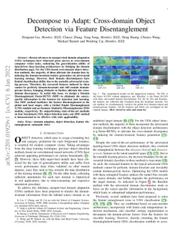 Decompose to Adapt: Cross-domain Object Detection via Feature
  Disentanglement