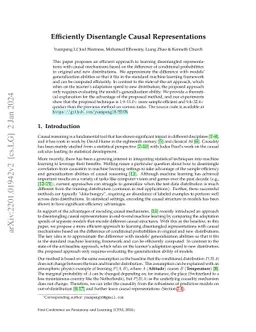 Efficiently Disentangle Causal Representations