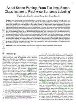 Aerial Scene Parsing: From Tile-level Scene Classification to Pixel-wise
  Semantic Labeling