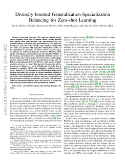 Diversity-boosted Generalization-Specialization Balancing for Zero-shot
  Learning