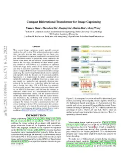 Image Captioning via Compact Bidirectional Architecture