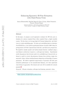 Enhancing Egocentric 3D Pose Estimation with Third Person Views