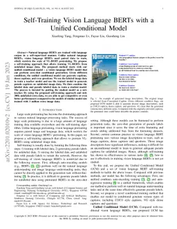 Self-Training Vision Language BERTs with a Unified Conditional Model