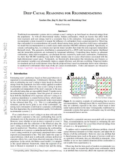 Deep Causal Reasoning for Recommendations