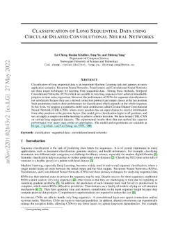Classification of Long Sequential Data using Circular Dilated
  Convolutional Neural Networks