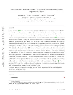 Nonlocal Kernel Network (NKN): a Stable and Resolution-Independent Deep
  Neural Network