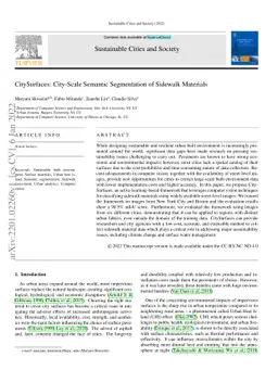 CitySurfaces: City-Scale Semantic Segmentation of Sidewalk Materials