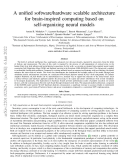 A unified software/hardware scalable architecture for brain-inspired
  computing based on self-organizing neural models