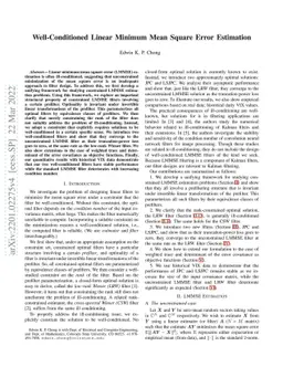 Well-Conditioned Linear Minimum Mean Square Error Estimation
