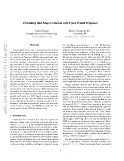 Extending One-Stage Detection with Open-World Proposals