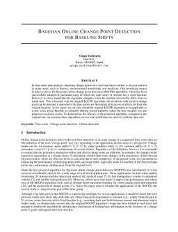 Bayesian Online Change Point Detection for Baseline Shifts