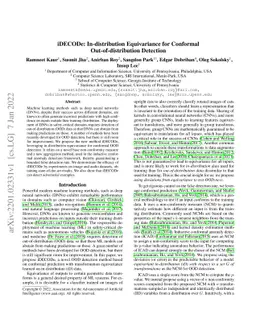 iDECODe: In-distribution Equivariance for Conformal Out-of-distribution
  Detection