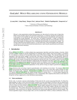 GenLabel: Mixup Relabeling using Generative Models