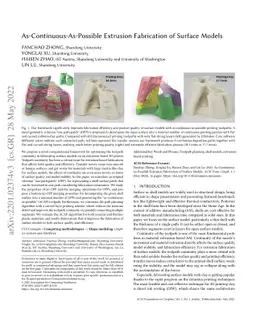 As-Continuous-As-Possible Extrusion Fabrication of Surface Models