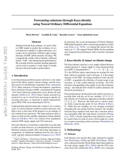 Forecasting emissions through Kaya identity using Neural Ordinary
  Differential Equations