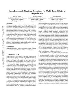 Deep Learnable Strategy Templates for Multi-Issue Bilateral Negotiation