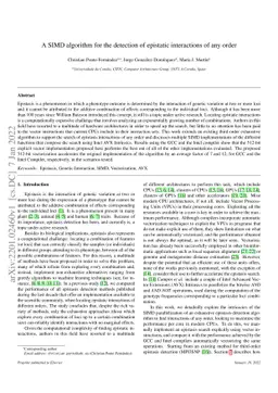 A SIMD algorithm for the detection of epistatic interactions of any
  order