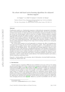 On robust risk-based active-learning algorithms for enhanced decision
  support