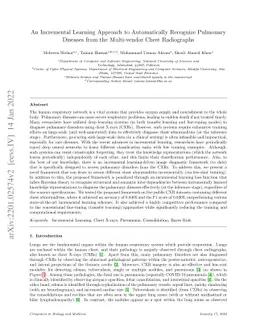 An Incremental Learning Approach to Automatically Recognize Pulmonary
  Diseases from the Multi-vendor Chest Radiographs
