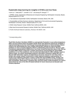 Explainable deep learning for insights in El Niño and river flows