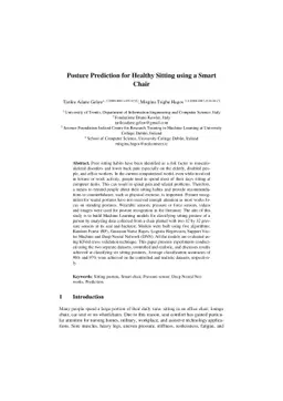 Posture Prediction for Healthy Sitting using a Smart Chair