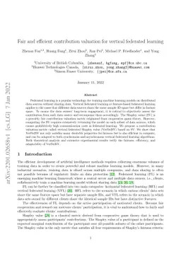 Fair and efficient contribution valuation for vertical federated learning