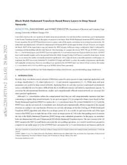 Block Walsh-Hadamard Transform Based Binary Layers in Deep Neural
  Networks