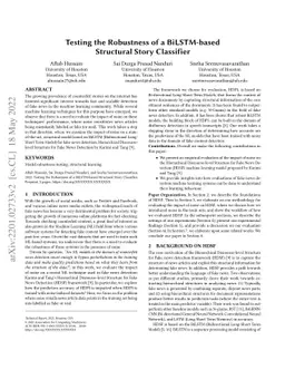 Testing the Robustness of a BiLSTM-based Structural Story Classifier