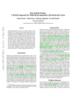 Best of Both Worlds: A Hybrid Approach for Multi-Hop Explanation with
  Declarative Facts