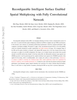 Reconfigurable Intelligent Surface Enabled Spatial Multiplexing with
  Fully Convolutional Network