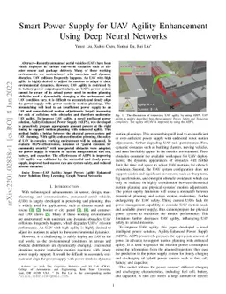 Smart Power Supply for UAV Agility Enhancement Using Deep Neural
  Networks