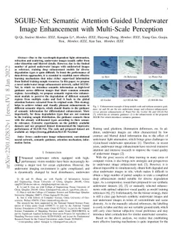 SGUIE-Net: Semantic Attention Guided Underwater Image Enhancement with
  Multi-Scale Perception