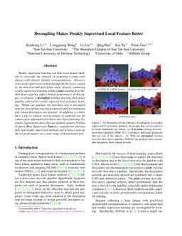 Decoupling Makes Weakly Supervised Local Feature Better