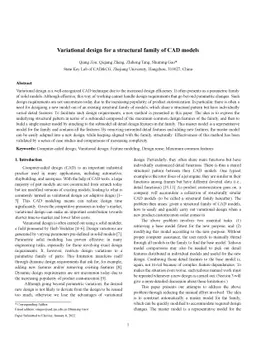 Variational design for a structural family of CAD models