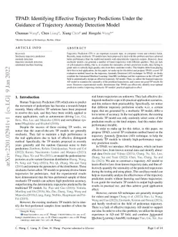 TPAD: Identifying Effective Trajectory Predictions Under the Guidance of
  Trajectory Anomaly Detection Model