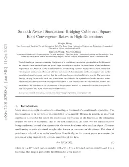 Smooth Nested Simulation: Bridging Cubic and Square Root Convergence
  Rates in High Dimensions