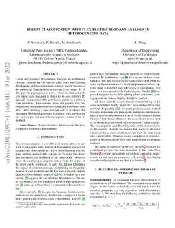 Robust classification with flexible discriminant analysis in
  heterogeneous data