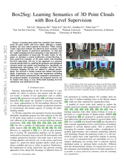 Box2Seg: Learning Semantics of 3D Point Clouds with Box-Level
  Supervision