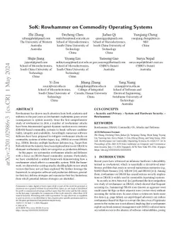 SoK: Rowhammer on Commodity Operating Systems