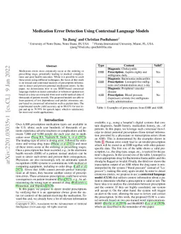 Medication Error Detection Using Contextual Language Models