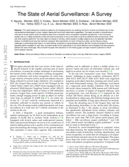 The State of Aerial Surveillance: A Survey