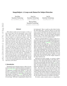 ImageSubject: A Large-scale Dataset for Subject Detection