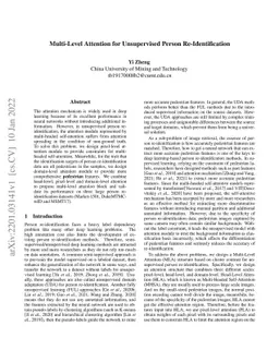 Multi-Level Attention for Unsupervised Person Re-Identification