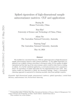 Spiked eigenvalues of high-dimensional sample autocovariance matrices:
  CLT and applications