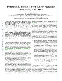 Differentially Private $\ell_1$-norm Linear Regression with Heavy-tailed
  Data