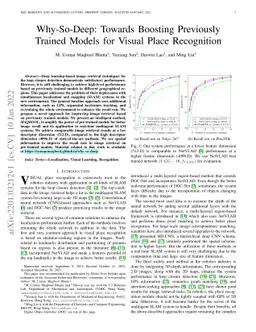 Why-So-Deep: Towards Boosting Previously Trained Models for Visual Place
  Recognition