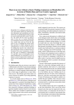 There is no rose without a thorn: Finding weaknesses on BlenderBot 2.0
  in terms of Model, Data and User-Centric Approach