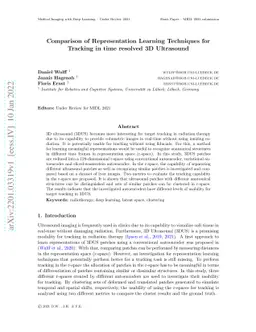 Comparison of Representation Learning Techniques for Tracking in time
  resolved 3D Ultrasound