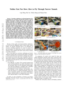 Neither Fast Nor Slow: How to Fly Through Narrow Tunnels